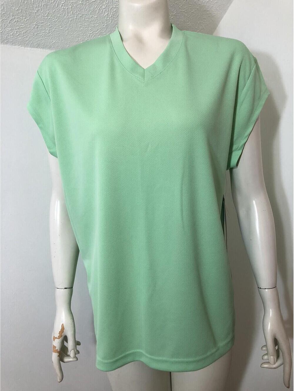 Nina Capri New Womens XL Light Green Performance Short Sleeve Tee Shirt